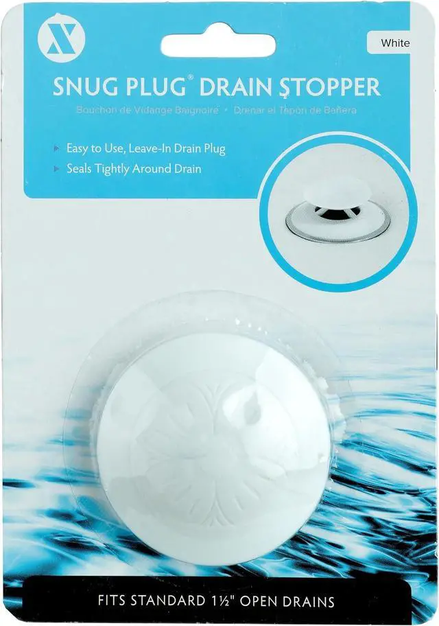 Alt view image 3 of 7 - SlipX Solutions Snug Plug Bath Tub Drain Stopper Fits 1.5" Open Drains