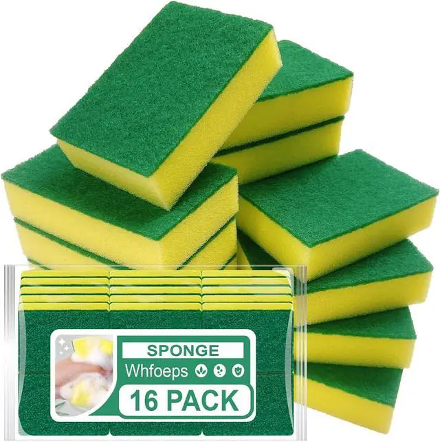 Main image of Sponges Kitchen 16 Count, Heavy Duty Scrub Sponges for Cleaning