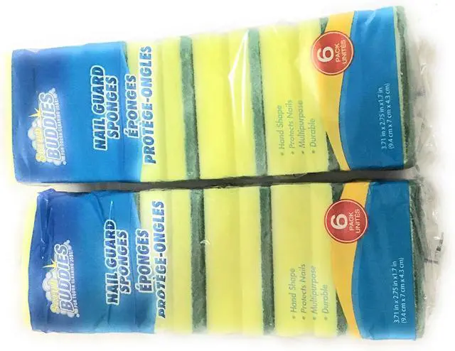 Alt view image 2 of 2 - Scrub Sponge Pack Durable and Multipurpose Cleaning Sponges Great for Kitchen Dishes