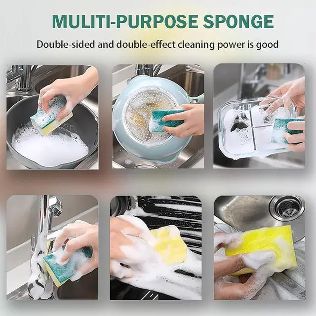 Alt view image 7 of 7 - Sponges Kitchen 16 Count, Heavy Duty Scrub Sponges for Cleaning