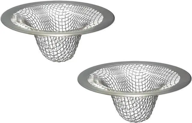 Main image of 1.0" Small Drain Strainer, Sink Drain Hair Catcher, Bathroom Sink Drain Strainer, 2PCS Drain Mesh Baskets for Laundry, Mop Pool, Utility, Slop, RV Sink, Stainless Steel Drain Filter