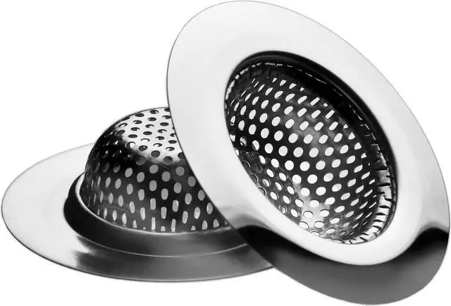 Main image of 2 Pack - 2.75" Top / 1.5" Basket- Stainless Steel Bathtub Drain Strainer Cover Shower Hair Drain Catcher Sink Strainer Filter Basket for Bathroom