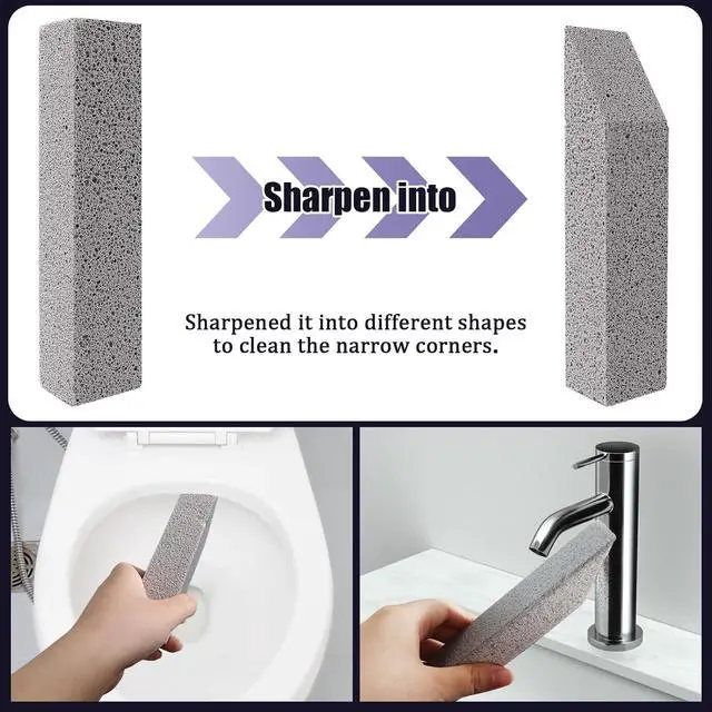 Alt view image 3 of 7 - 6 Pc Pumice Stone for Home Cleaning, Pumice Stick Toilet Cleaner
