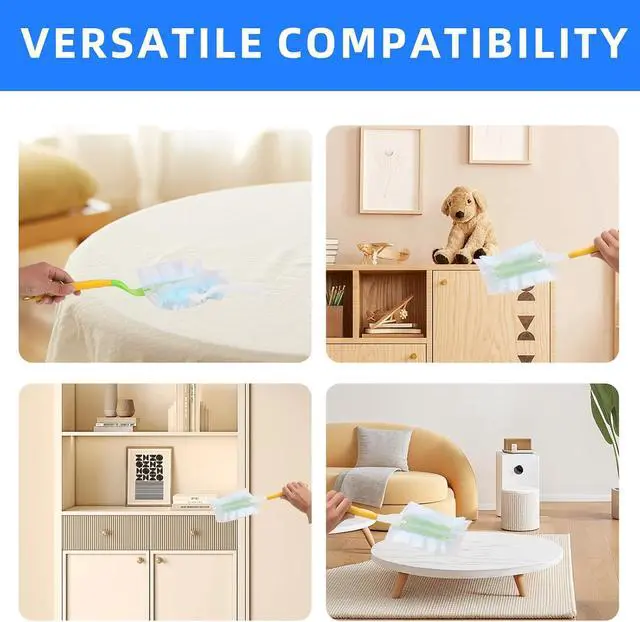 Alt view image 6 of 7 - Duster Handle Compatible with Swiffer Duster,Replacement Extendable Dusters Mop Handles for Swiffer Refill,Replaceable Small Duster Refill Handles for Tight Spaces(Yellow,1Pcs)