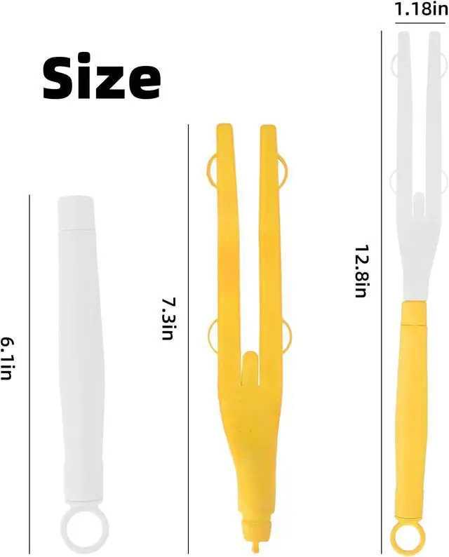 Alt view image 2 of 7 - Duster Handle Compatible with Swiffer Duster,Replacement Extendable Dusters Mop Handles for Swiffer Refill,Replaceable Small Duster Refill Handles for Tight Spaces(Yellow,1Pcs)