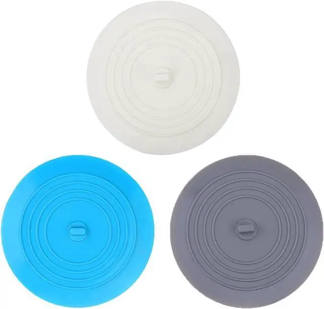 Main image of Bathtub Drain Stopper 3 Pack, V-TOP 5inch Tub Stopper Bathtub Drain Cover, Silicone Bath Tub Plug Essentials Flat Suction for Kitchen Bathroom Laundry Accessories