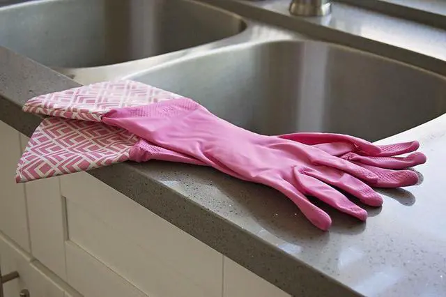 Alt view image 4 of 7 - Glam Gloves Diswasher's Thick Latex Gloves for Kitchen & Home, Long Sleeves, One Size Fits All, 1 Pair, Yellow