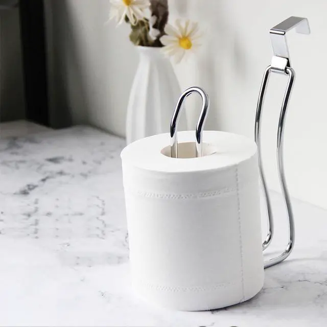 Alt view image 5 of 7 - Bathroom Toilet Paper Holder Premium Rustproof Wall Mounted Toilet Roll Holder for Washroom Kitchen Bathroom (Silver)
