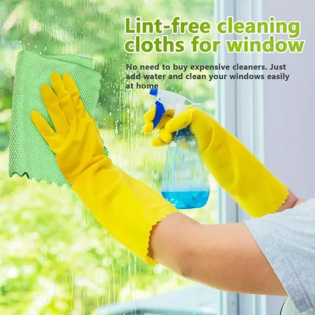 Alt view image 2 of 7 - HOMEXCEL Glass Cleaning Cloths 6 PK, Lint Free Towel for Windows, Mirrors