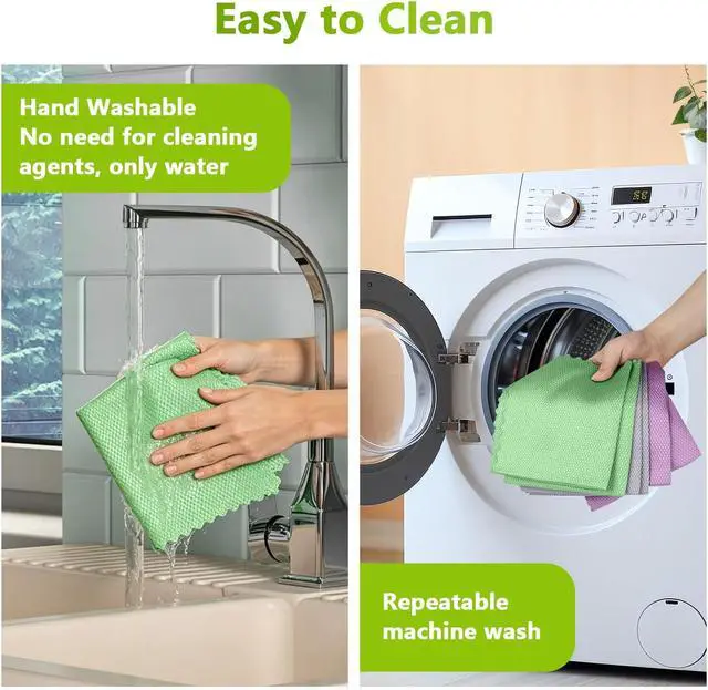 Alt view image 6 of 7 - HOMEXCEL Glass Cleaning Cloths 6 PK, Lint Free Towel for Windows, Mirrors