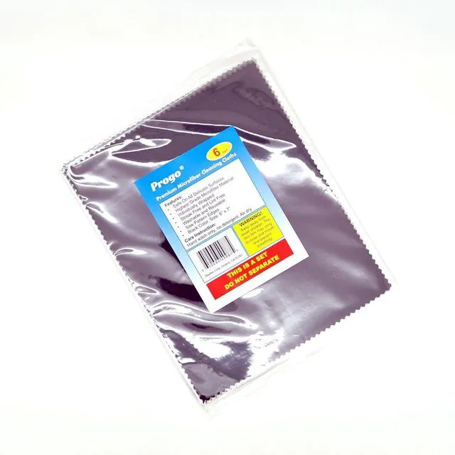Alt view image 7 of 7 - 6 Pack Progo Microfiber Cleaning Cloth - for Screens, Camera Lenses, Glasses, iPad, Tablet, iPhone, Cell Phone, Laptop, LCD TV Screens and Any Other Delicate Surface.