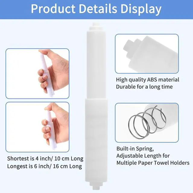 Alt view image 2 of 7 - 4 Pcs Spring Loaded Toilet Paper Holder,Tissue Holder for Toilet
