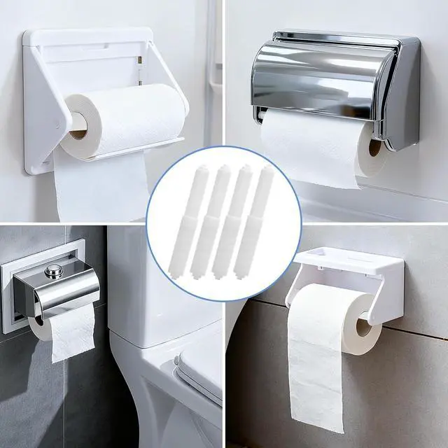 Alt view image 7 of 7 - 4 Pcs Spring Loaded Toilet Paper Holder,Tissue Holder for Toilet