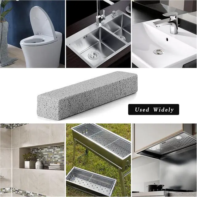 Alt view image 2 of 6 - 6 Pack Pumice Stone for Toilet Cleaning, Hard Water Rings & Stains
