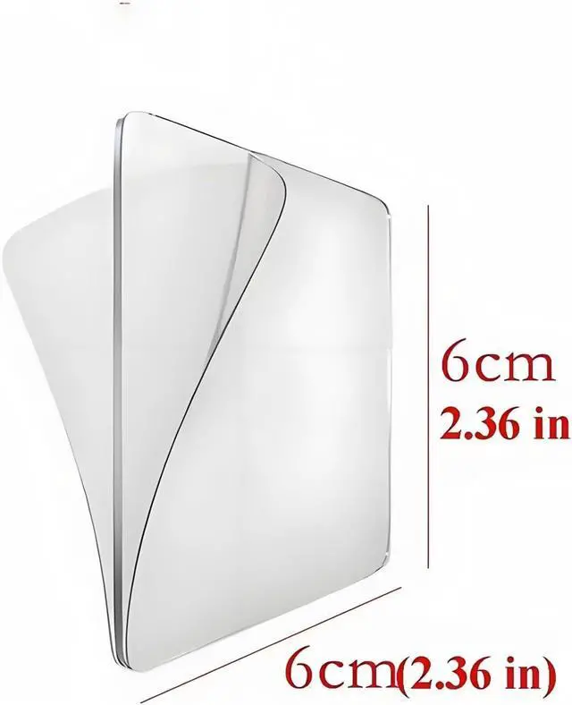 Alt view image 2 of 7 - 10Pcs Transparent Wall Mounted Replacement Sticky Pads for Kitchen Bathroom Shower Caddy Organizer Rack Holder Nail Free Adhesive Hooks Bathroom Accessories (Double-Sided Sticker)