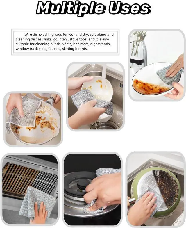 Alt view image 5 of 6 - Non Scratch Wire Dishcloth for Washing Dishes