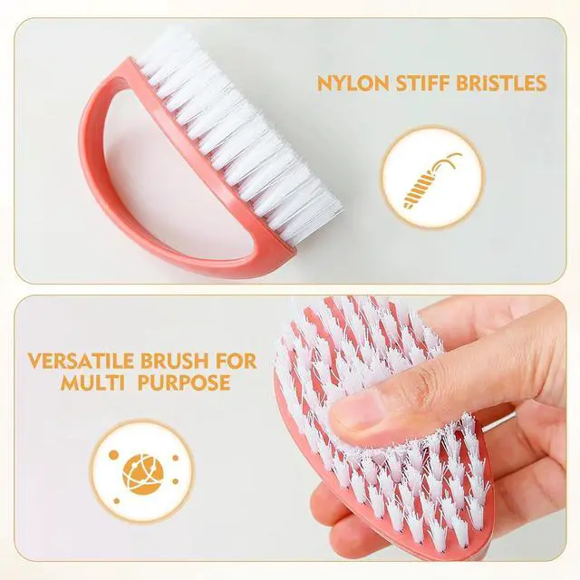Alt view image 3 of 7 - 2 Pack Small Stiff Bristle Scrub Brushes