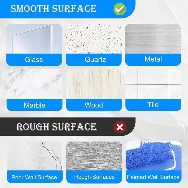 Alt view image 6 of 7 - Shower Caddy Adhesive Replacement, Adhesive for Shower Caddy, Strong Shower Adhesive Strips Waterproof Transparent, No Drill Needed Holds 45 lbs for Bathroom Storage Shelves,Kitchen Racks-3PCS