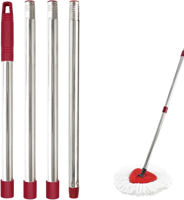 Main image of Mop Handle for Ocedar, Mop Handle for O Cedar, Spin Mop Replacement Handle for O Cedar, 4 Section 30" to 58" Mops Handles for Cedar Spin Mops & H2pro Flat Mop