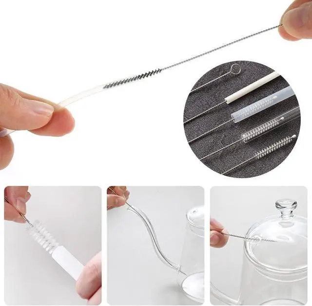 Alt view image 3 of 6 - Straw Cleaner Brush Extra Long 12 inch, 10 PCS Straw Cleaner Brush Bristles Diameter (4+8+10+12+16mm) for Cleaning Straws, Pipe, Sippy Cup and Bottle
