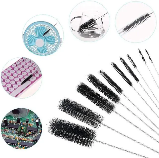 Alt view image 4 of 6 - Straw Cleaner Brush Extra Long 12 inch, 10 PCS Straw Cleaner Brush Bristles Diameter (4+8+10+12+16mm) for Cleaning Straws, Pipe, Sippy Cup and Bottle
