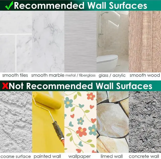 Alt view image 5 of 7 - Shower Caddy Adhesive Replacement Sticker, Shower Adhesive Strip Adhesive Hook Bathroom Storage Shelf Organizer Sticker (Transparent - 6 Packs - 2 Flat Hook)