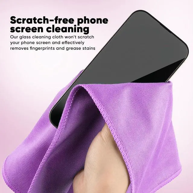 Alt view image 5 of 7 - HOMEXCEL Glass Cleaning Cloths 6PK, Streak Free Towel for Windows, 14x16in