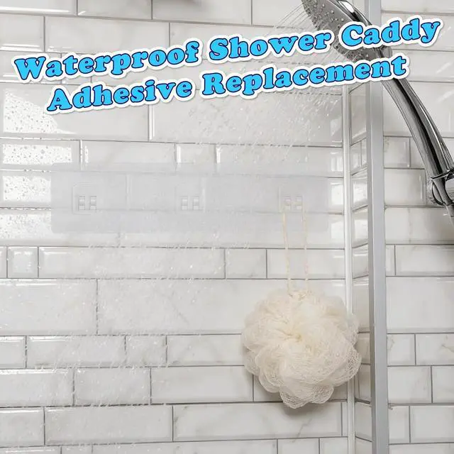 Alt view image 3 of 7 - 2 Pack Shower Caddy Adhesive Replacement, Shower Shelf Adhesive Hook