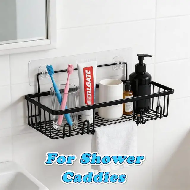 Alt view image 4 of 7 - 2 Pack Shower Caddy Adhesive Replacement, Shower Shelf Adhesive Hook