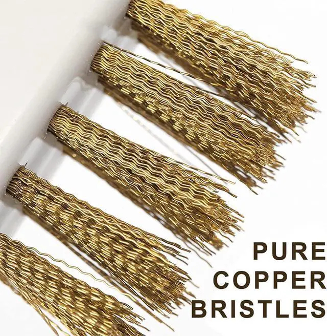 Alt view image 3 of 7 - Gas Stove Brass Wire Stiff Bristles Brushes Rust Cleaner for Kitchen Grease Grime Pot Pan
