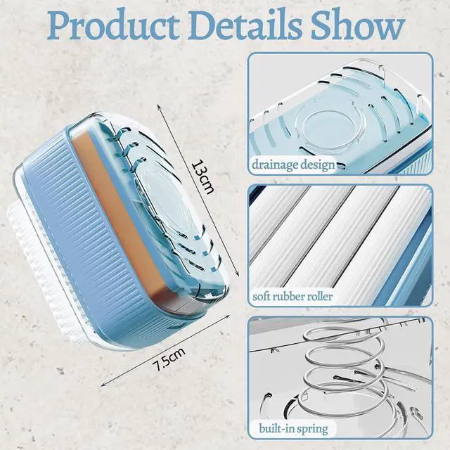 Alt view image 2 of 7 - Multifunctional Foaming Soap Box for Soap Holder,Laundry Cleaning Brush
