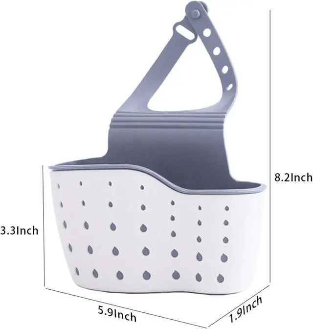 Alt view image 2 of 7 - YYaaloa Sink Basket Sink Strainers Basket Kitchen Drain Shelf Sink Storage Holder (Style 2- Beige)