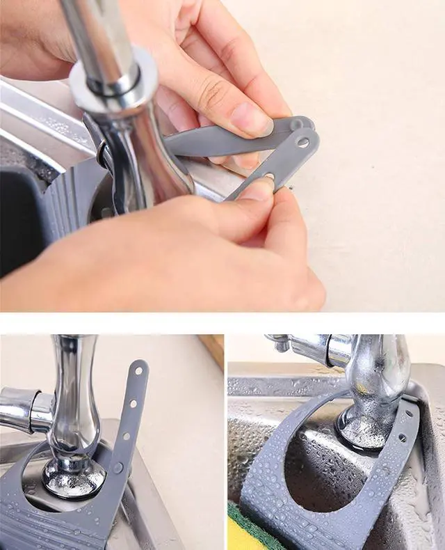 Alt view image 6 of 7 - YYaaloa Sink Basket Sink Strainers Basket Kitchen Drain Shelf Sink Storage Holder (Style 2- Beige)
