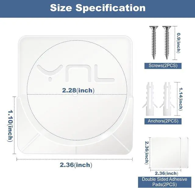 Alt view image 6 of 7 - YNL 2 Pack Adhesive Shower Rod Holders, Transparent Rod Retainer | Never Fall Down Shower Tension Rod Holders for Wall(Rod Not Included)