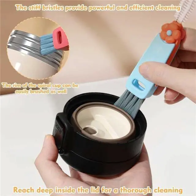 Alt view image 3 of 7 - 3 in 1 Cup Lid Cleaning Brush, Portable Cup Cleaner Brush, 2024 New Water Bottle Cleaner Brush, 3 in 1 Multifunctional Cleaning Brush for Home Kitchen Cleaning Tools3PCS