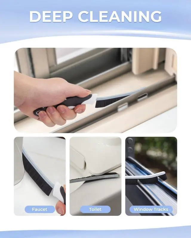 Alt view image 2 of 7 - CLEANGOR Crevice Cleaning Brushes, Scrub Brushes for Hard to Reach Space