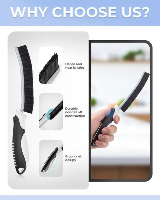 Alt view image 3 of 7 - CLEANGOR Crevice Cleaning Brushes, Scrub Brushes for Hard to Reach Space