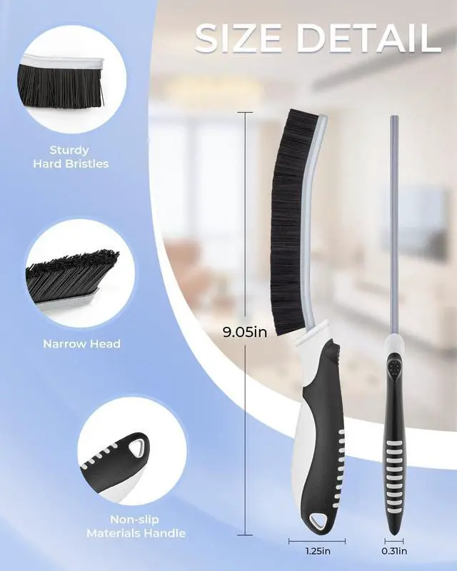 Alt view image 7 of 7 - CLEANGOR Crevice Cleaning Brushes, Scrub Brushes for Hard to Reach Space
