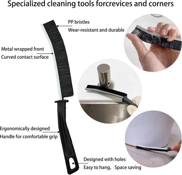 Alt view image 3 of 7 - 7 Pcs Multi-Purpose Crevice Cleaning Brush Tool for Stubborn Kitchen Grease Stains, Bathroom Crevices, Window Gutters, Tiles and Faucets