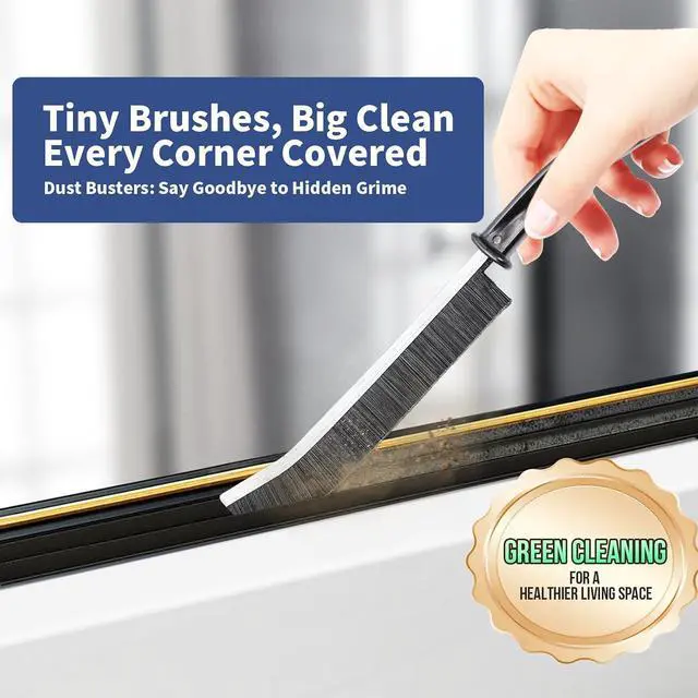 Alt view image 2 of 7 - Crevice Cleaning Brush, Hard-Bristled Gap Scrub Brush, Toilet Gap Cleaning Brush Tool, for Scrub Small Spaces, Kitchen, Bathroom, Corner, Grout, Sink, Window Tracks, Hinges, 3pcs