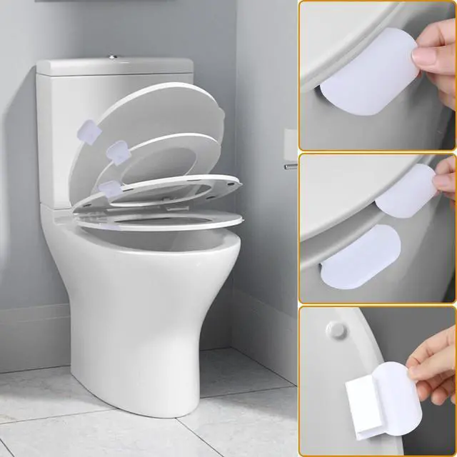 Alt view image 5 of 7 - Toilet Seat Lifter, Self Adhesive Toilet Cover Lifter, Whtie, 2 Pack