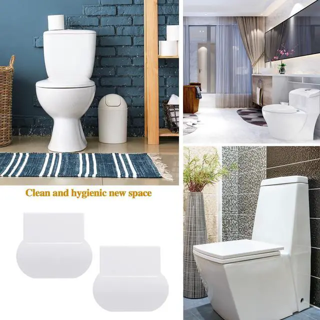 Alt view image 7 of 7 - Toilet Seat Lifter, Self Adhesive Toilet Cover Lifter, Whtie, 2 Pack