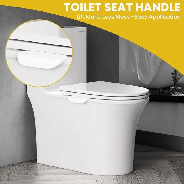 Alt view image 2 of 7 - Self Adhesive Toilet Lid Cover Lifter, Avoid Touching Sticky Toilet Seat Lifter Handle
