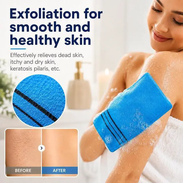 Alt view image 5 of 7 - Tatuo 12 Pack Korean Exfoliating Mitts, Italy Towel(8 x 5.5 in,4 Colors)