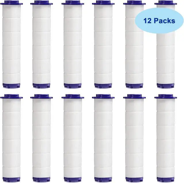 Alt view image 5 of 5 - High Pressure Handheld Turbo Fan Shower Head PP-Cotton Filter Cartridge,3.7in Detachable Propeller Hydro Jet Shower Head Filter,set of 12