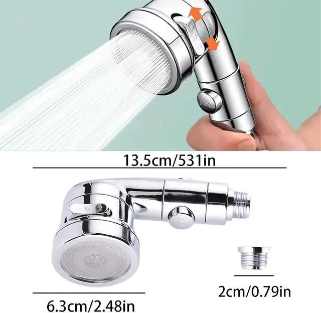 Alt view image 3 of 6 - Sink Faucet Sprayer Attachment - Salon Shampoo Bowl Spray Head, Pedicure Chair Shower Head With Stop Water-saving Function, Adjustable Handheld Sprayer for Salon & Spa Chairs
