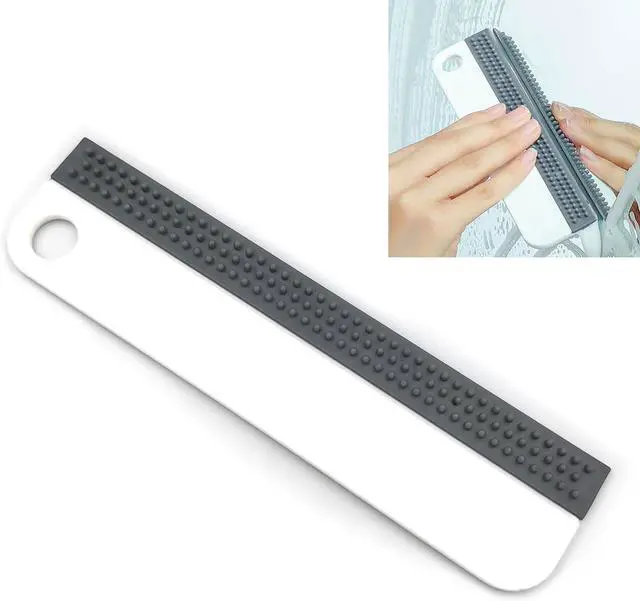 Main image of All-Purpose Mini Soft Rubber Window Squeegee Window Scrubber Scraper Glass Cleaning Squeegee Tool for Glass,Shower Door,Mirrors,Bathroom,Kitchen Countertops,Car Windshield (1)