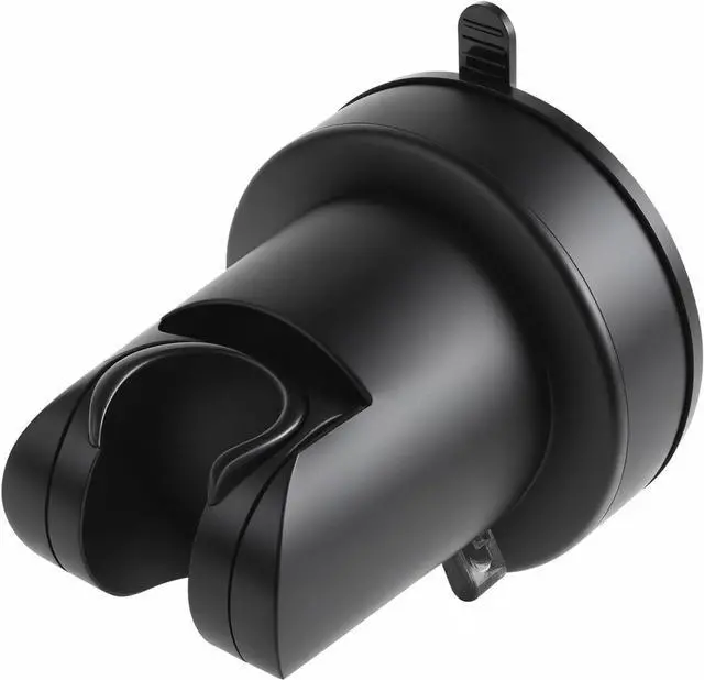 Main image of Suction Cup Shower Head Holder, Removable Shower Head Bracket No Drill Wall Mount Holder, ABS Plastic Shower Wand Holder Universal Suction Holder for Bathroom(Black)