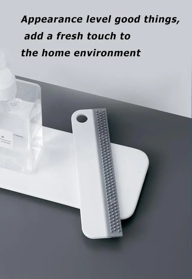 Alt view image 5 of 7 - All-Purpose Mini Soft Rubber Window Squeegee Window Scrubber Scraper Glass Cleaning Squeegee Tool for Glass,Shower Door,Mirrors,Bathroom,Kitchen Countertops,Car Windshield (1)