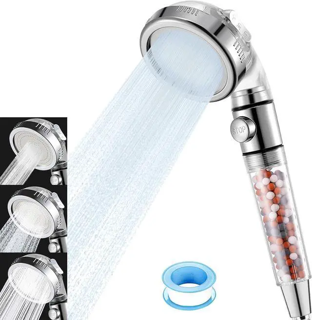 Main image of Vacto High Pressure Handheld Shower Head with Filter, Hard Water Softener Water Purifying Filtered Showerheads with Filter Beads, Shower Head Kits (No Hose and Bracket)